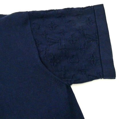 Louis Vuitton Sleeve Monogram Cotton Short Knit T-Shirt Navy