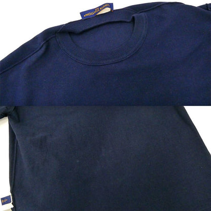 Louis Vuitton Sleeve Monogram Cotton Short Knit T-Shirt Navy