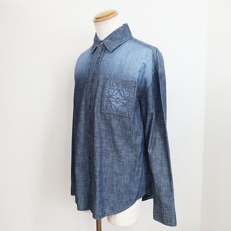 Loewe Denim Shirt Jacket 42 Blue Cotton