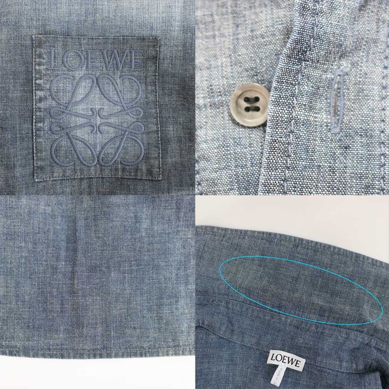 Loewe Denim Shirt Jacket 42 Blue Cotton