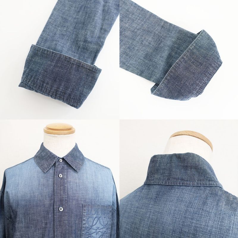 Loewe Denim Shirt Jacket 42 Blue Cotton