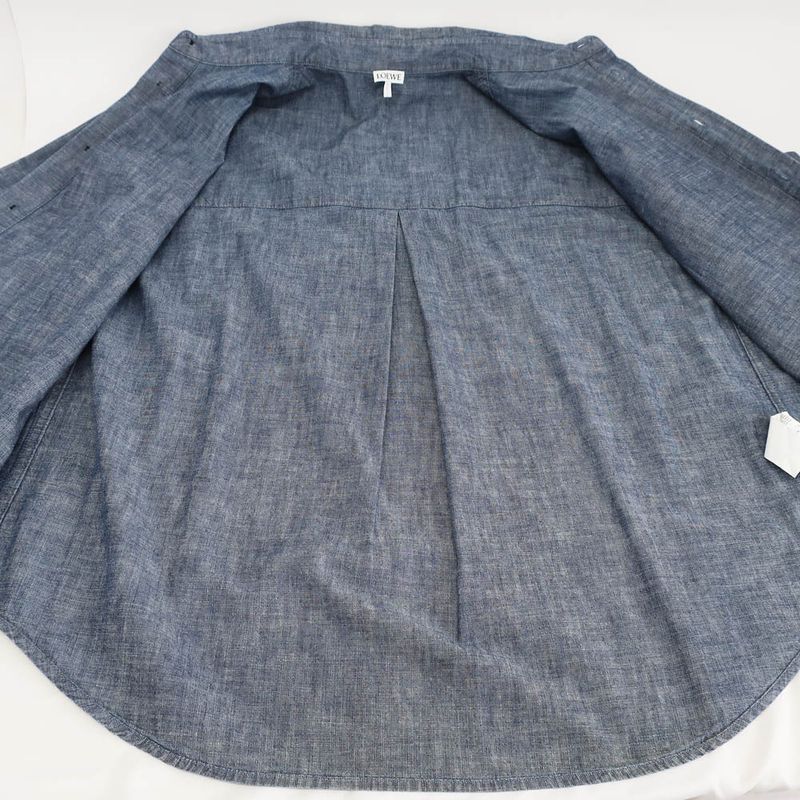 Loewe Denim Shirt Jacket 42 Blue Cotton