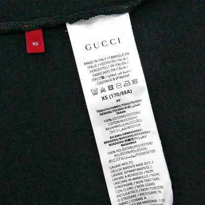 Gucci Script Logo Embroidery T-Shirt Black XS Cotton