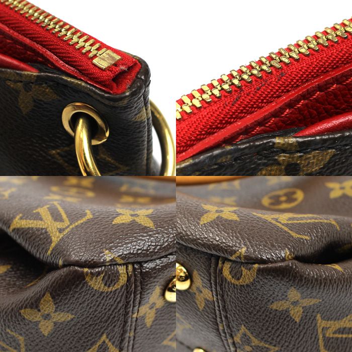 Louis Vuitton Pallas BB Shoulder Bag Monogram Brown Red