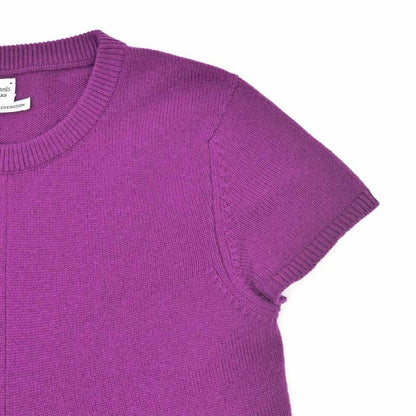 Hermes Short Sleeve Knit Pink 34 Cashmere Flat