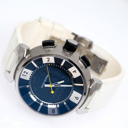 Louis Vuitton Tambour in Black Digital Analog Watch