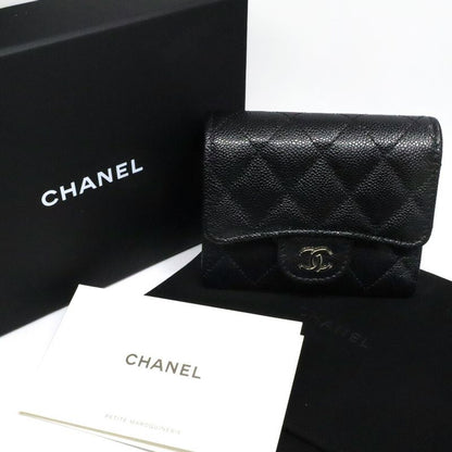 Chanel Classic Small Flap Wallet Black Caviar Leather