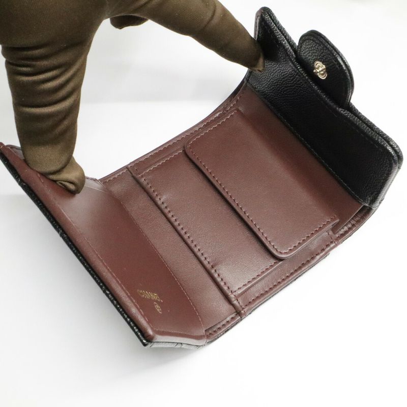Chanel Classic Small Flap Wallet Black Caviar Leather