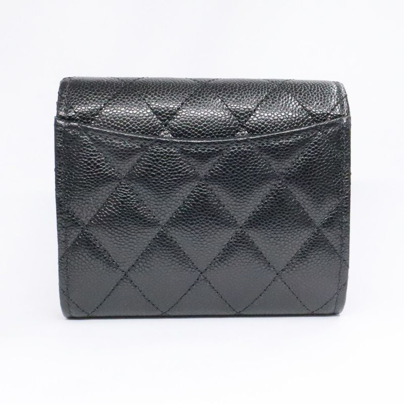 Chanel Classic Small Flap Wallet Black Caviar Leather
