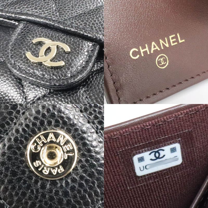 Chanel Classic Small Flap Wallet Black Caviar Leather