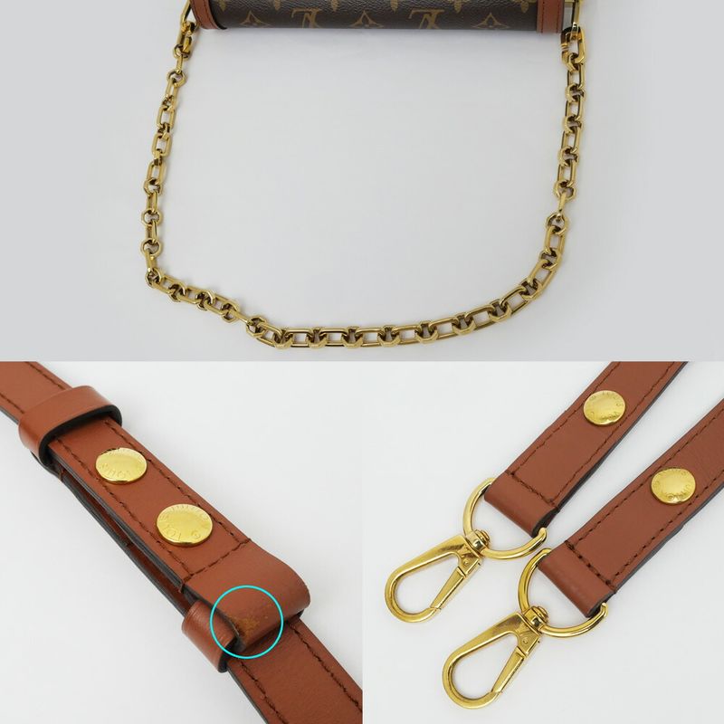 Louis Vuitton Monogram Reverse Dauphine MM Shoulder Bag Brown