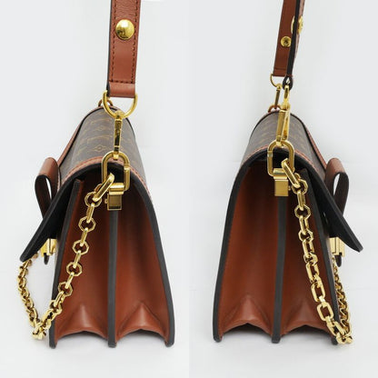 Louis Vuitton Monogram Reverse Dauphine MM Shoulder Bag Brown