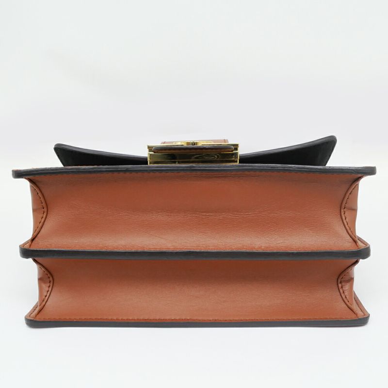 Louis Vuitton Monogram Reverse Dauphine MM Shoulder Bag Brown