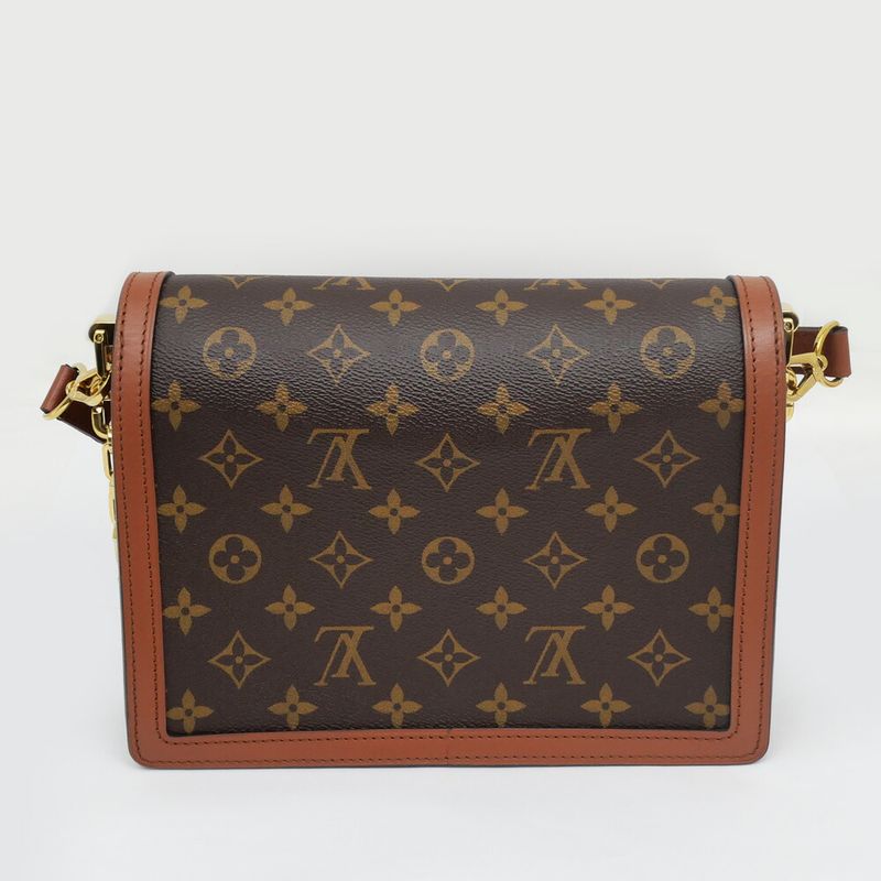 Louis Vuitton Monogram Reverse Dauphine MM Shoulder Bag Brown