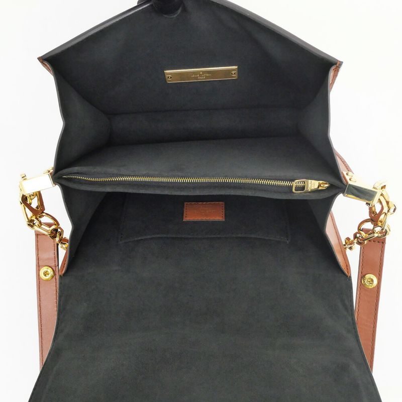 Louis Vuitton Monogram Reverse Dauphine MM Shoulder Bag Brown