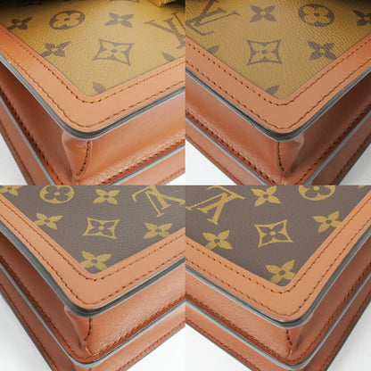 Louis Vuitton Monogram Reverse Dauphine MM Shoulder Bag Brown