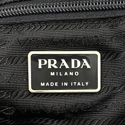 Prada Nylon Black Backpack Silver