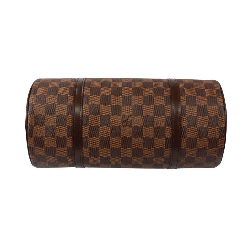 Louis Vuitton Papillon 30 Damier Ebene Leather Brown Handbag