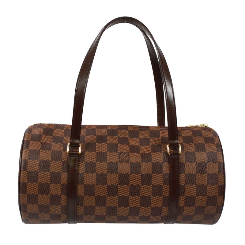 Louis Vuitton Papillon 30 Damier Ebene Leather Brown Handbag