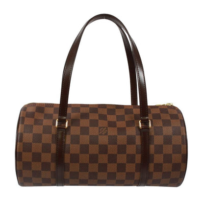 Louis Vuitton Papillon 30 Damier Ebene Leather Brown Handbag