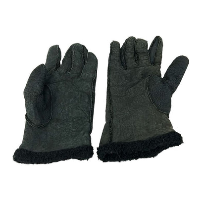 Hermes Gloves Black Perforated Mouton