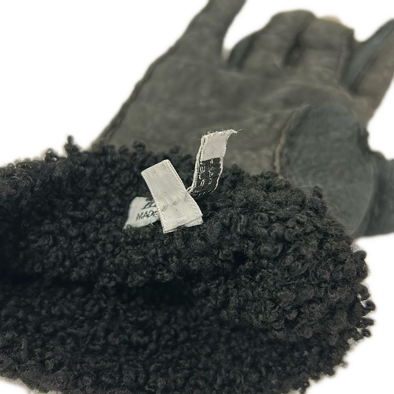 Hermes Gloves Black Perforated Mouton