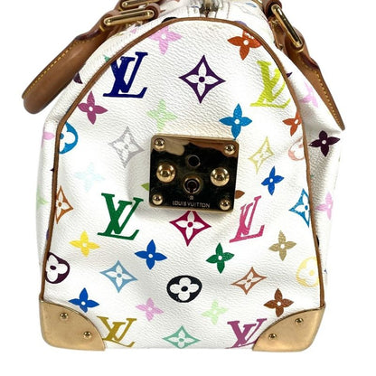 Louis Vuitton Handbag Speedy 30 Monogram Multicolor Canvas Bronze White