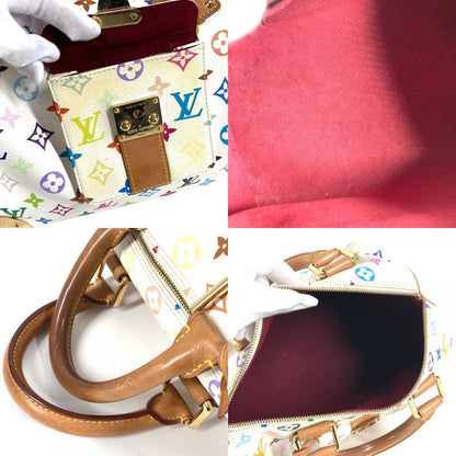 Louis Vuitton Handbag Speedy 30 Monogram Multicolor Canvas Bronze White