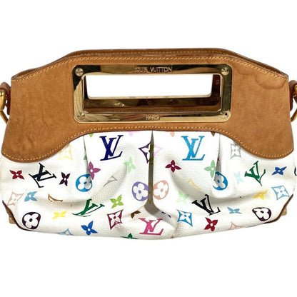 Louis Vuitton Handbag Judy PM Monogram Multicolor Canvas Bronze White