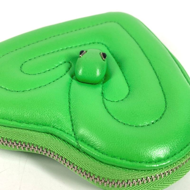 Bvlgari Coin Case Ambush Logo Leather Green