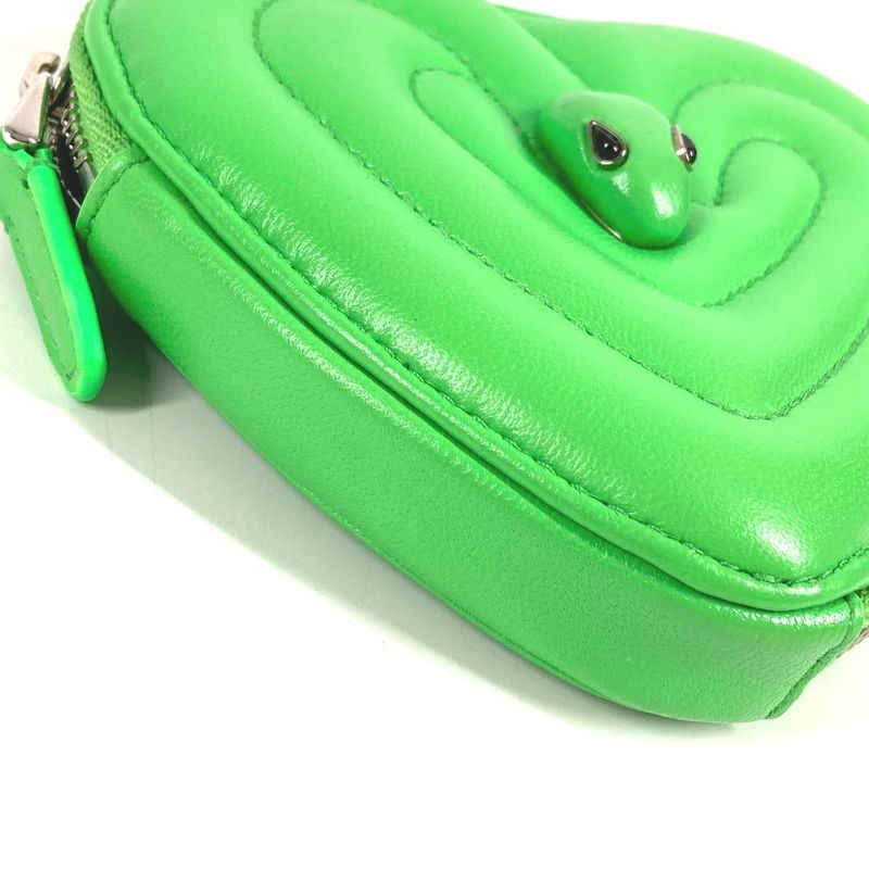 Bvlgari Coin Case Ambush Logo Leather Green