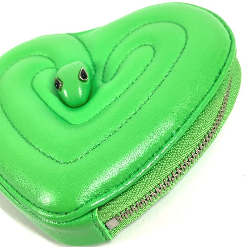 Bvlgari Coin Case Ambush Logo Leather Green