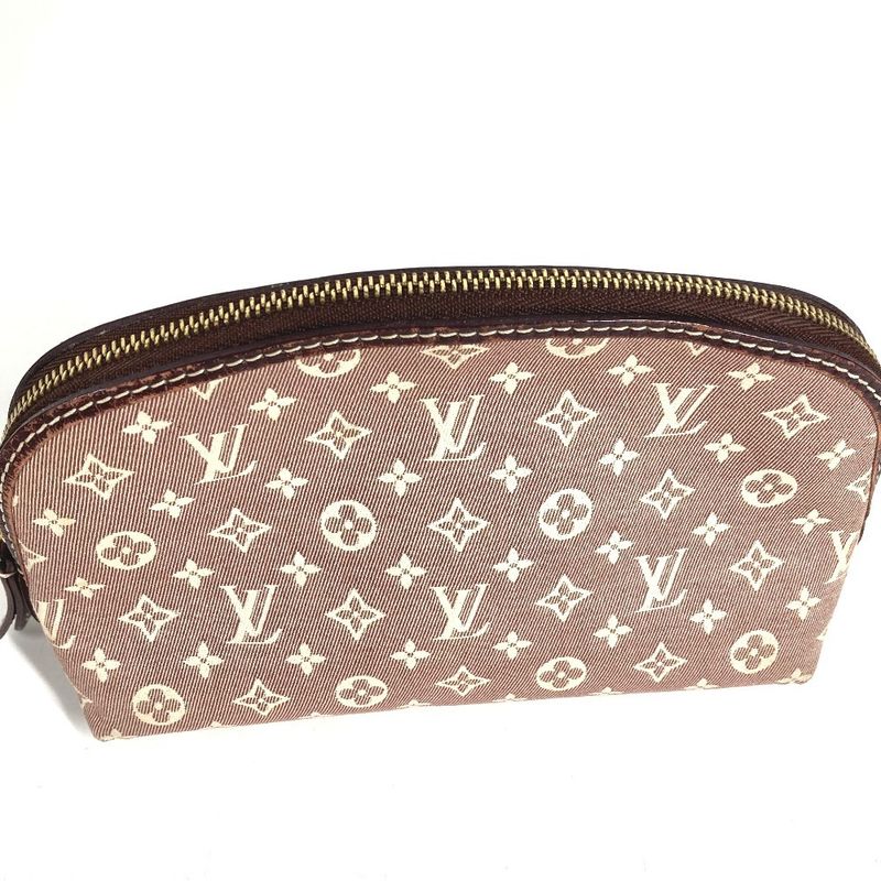 Louis Vuitton Makeup Pouch Pochette Cosmetic Monogram Idylle Sepia Red