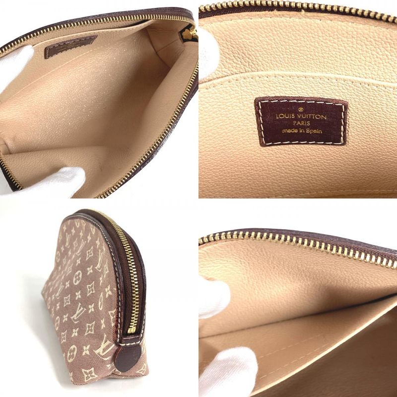 Louis Vuitton Makeup Pouch Pochette Cosmetic Monogram Idylle Sepia Red