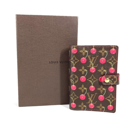 Louis Vuitton Notebook Cover Agenda PM Monogram Cherry Canvas Brown