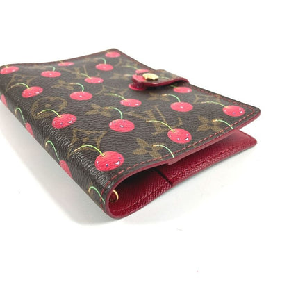 Louis Vuitton Notebook Cover Agenda PM Monogram Cherry Canvas Brown