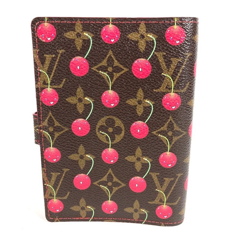 Louis Vuitton Notebook Cover Agenda PM Monogram Cherry Canvas Brown