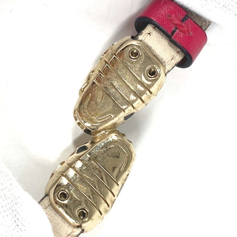 Bvlgari Bracelet Serpenti FO Logo Leather Pull Pink