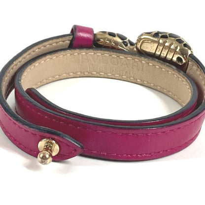 Bvlgari Bracelet Serpenti Forever Logo Leather Pink