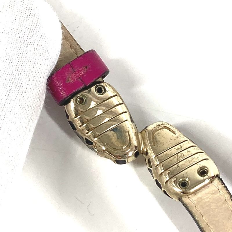 Bvlgari Bracelet Serpenti Forever Logo Leather Pink