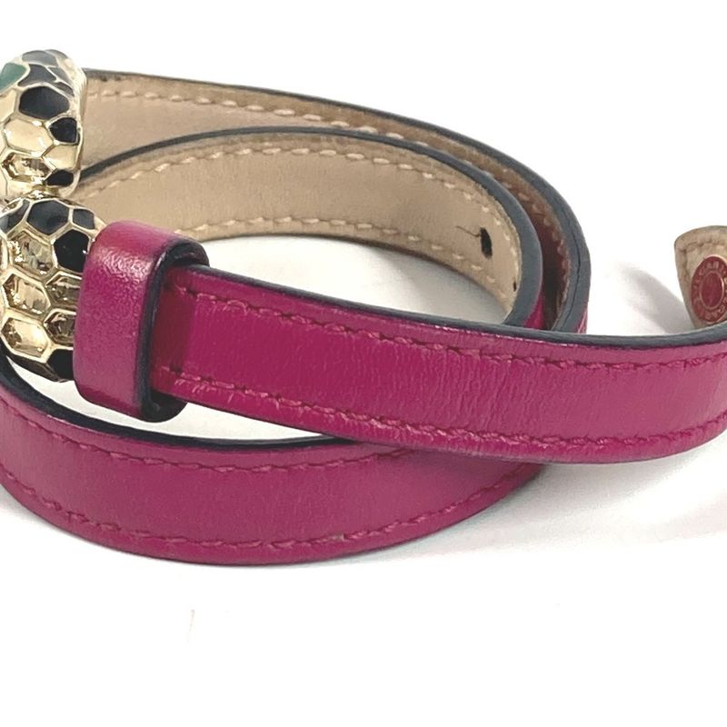 Bvlgari Bracelet Serpenti Forever Logo Leather Pink