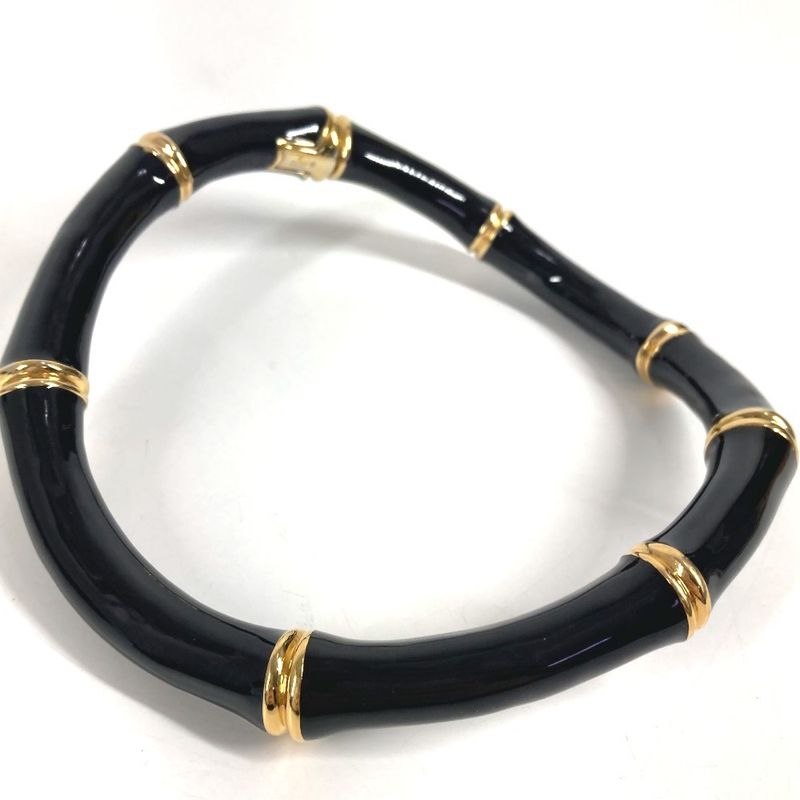 Gucci Necklace Bamboo Logo Choker Aluminum Black