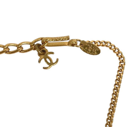 Chanel Necklace Soccer Ball Logo CC Metal White