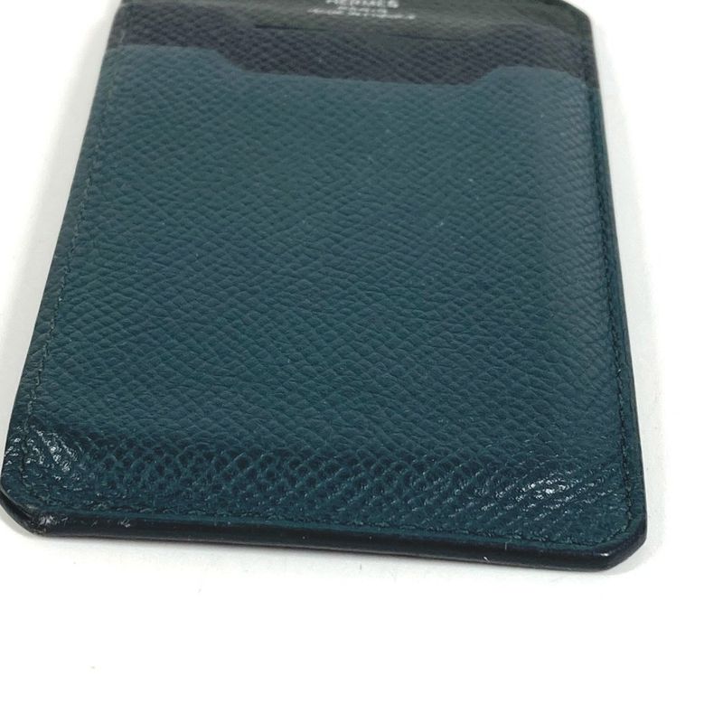 Hermes Card Case Logo City Epsom Black
