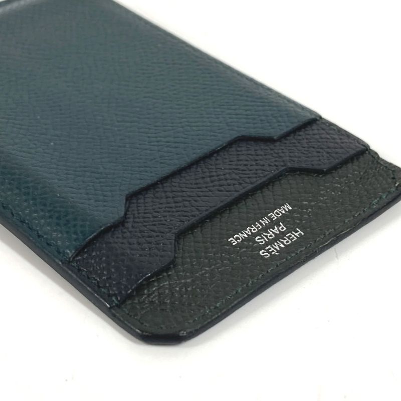 Hermes Card Case Logo City Epsom Black
