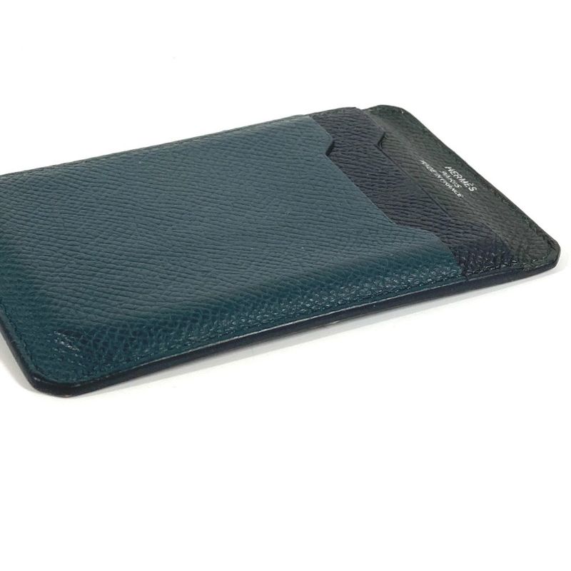 Hermes Card Case Logo City Epsom Black