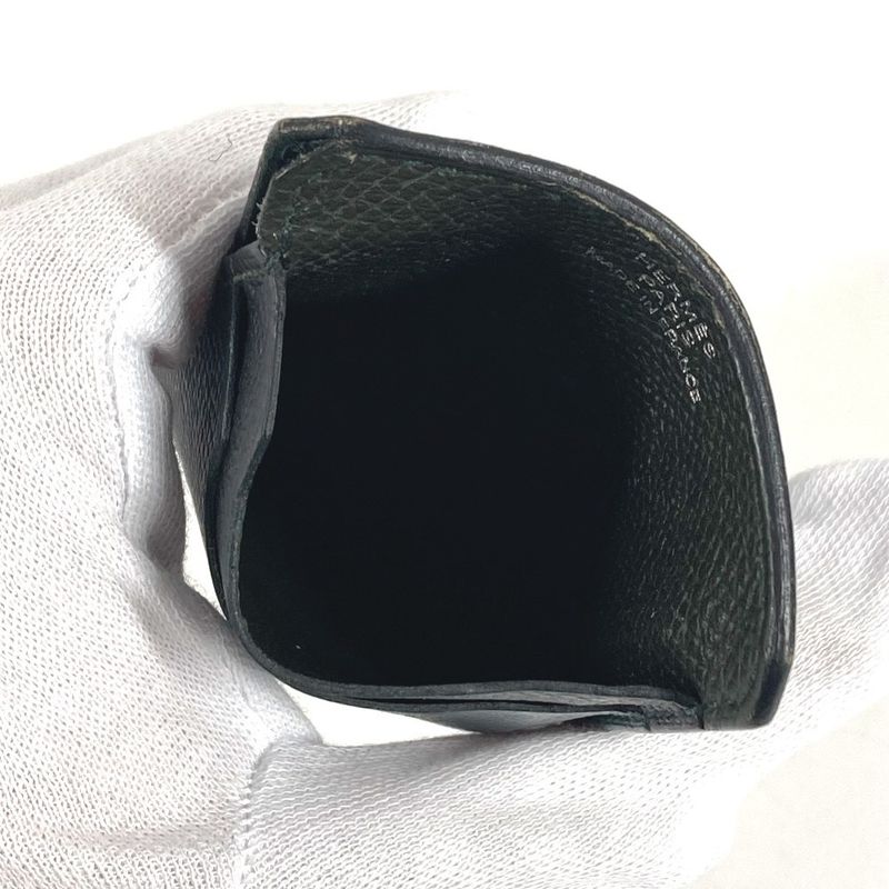 Hermes Card Case Logo City Epsom Black