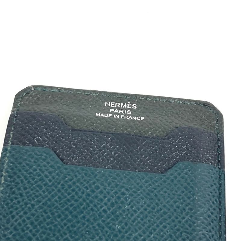 Hermes Card Case Logo City Epsom Black