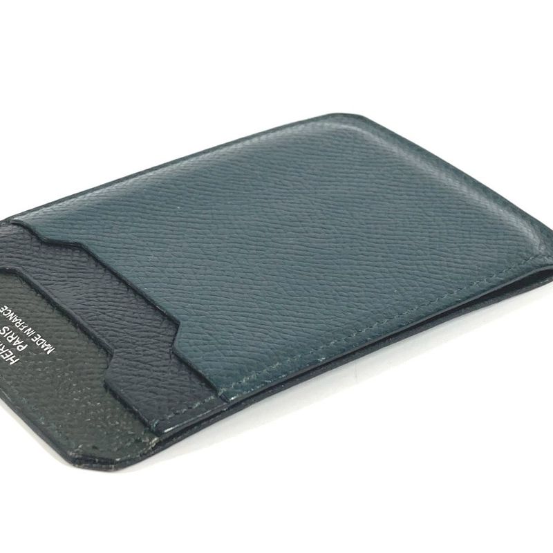 Hermes Card Case Logo City Epsom Black