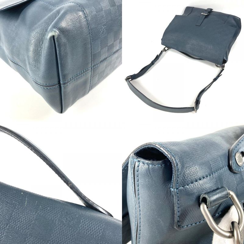 Louis Vuitton Shoulder Bag Loft Damier Infini Leather Cosmos Navy